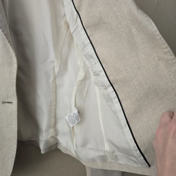 JOSEPH Linen Notched Minimalist Blazer Jacket Size 40 Old Money Elevated Basic - Picture 10 of 14